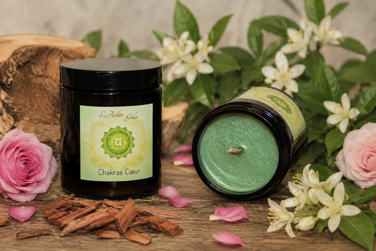 Bougie parfumée Chakras Cœur ANA - L'Atelier Ginko - Boutique en Ligne