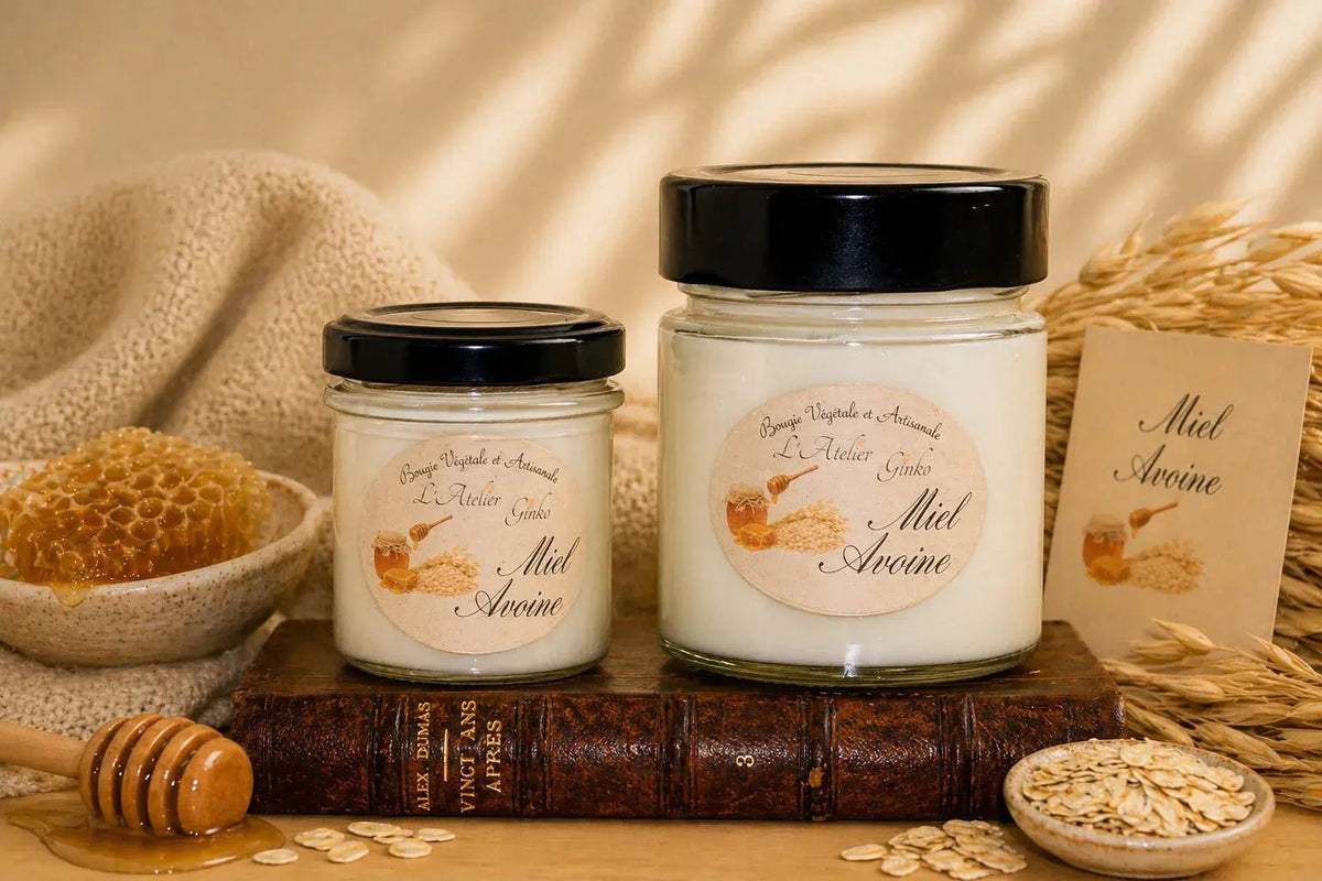 Bougie parfumée Miel Avoine - L'Atelier Ginko - Boutique en Ligne