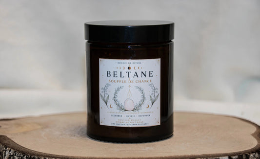 Bougie Rituel Beltane – Amour, Fertilité & Abondance - L'Atelier Ginko - Boutique en Ligne