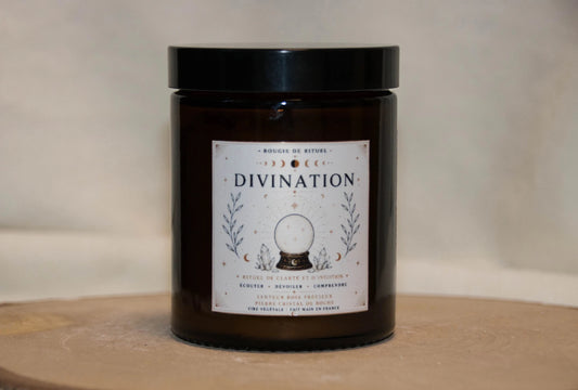 Bougie Rituel Divination – Intuition et Clairvoyance - L'Atelier Ginko - Boutique en Ligne