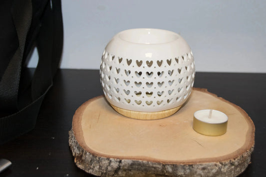 Brûle-parfum céramique Coeur vue détail - L'Atelier Ginko