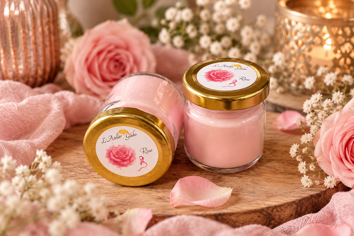 Bougie Octobre Rose – Senteur Rose