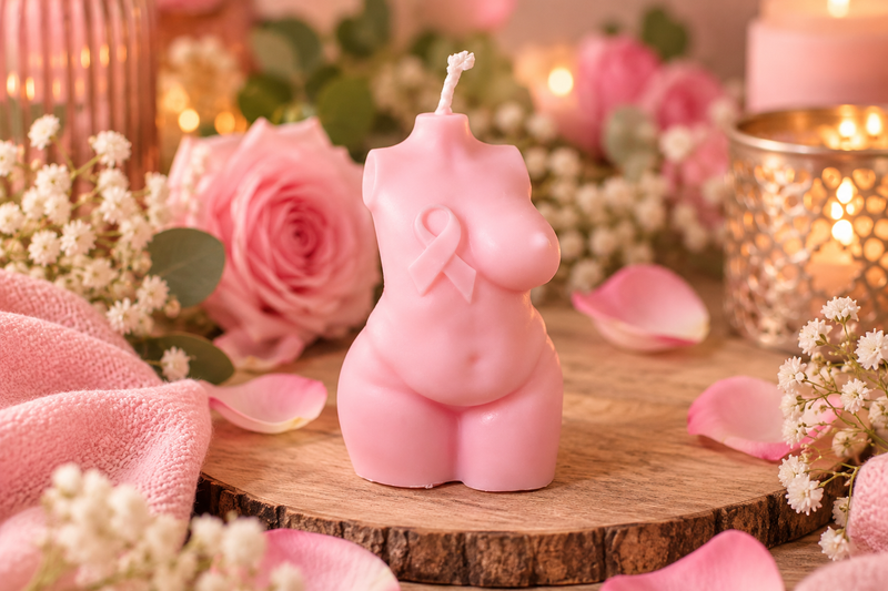 Buste Octobre Rose Décoratif Artisanal