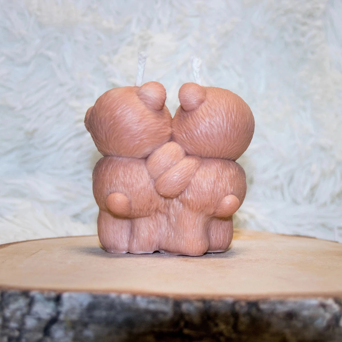 Bougie artisanale mariage Couple Ours - L'Atelier Ginko - Boutique en Ligne