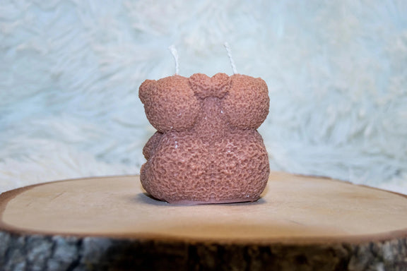 Bougie artisanale mariage Couple Ours coeur - L'Atelier Ginko - Boutique en Ligne