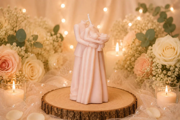 Bougie artisanale mariage Elle et Lui - L'Atelier Ginko - Boutique en Ligne