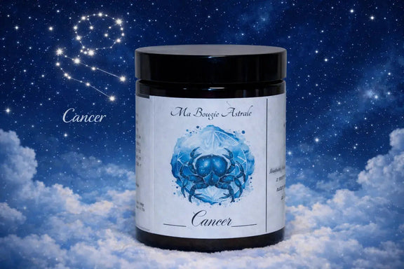 Bougie Astrologique Cancer cire soja signe du zodiaque artisanale - L'Atelier Ginko