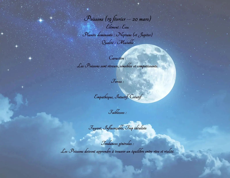 Bougie Astrologique Poisson - L'Atelier Ginko - Boutique en Ligne