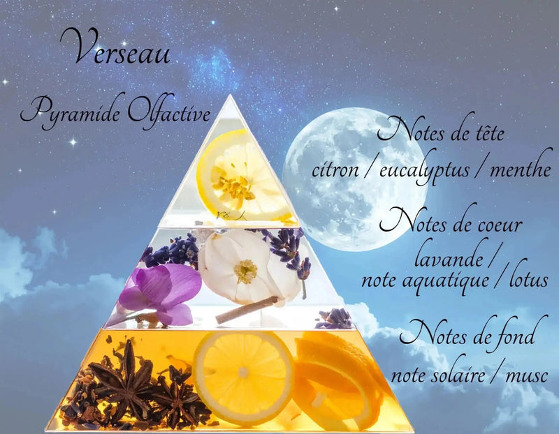 Bougie Astrologique Verseau - L'Atelier Ginko - Boutique en Ligne