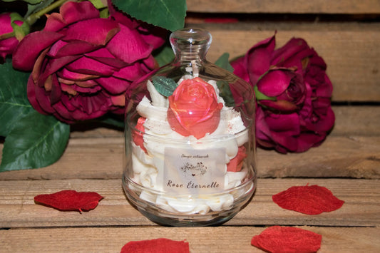 Bougie chantilly sous Cloche vue de dessus texture artisanale – L'Atelier Ginko Bouzonville