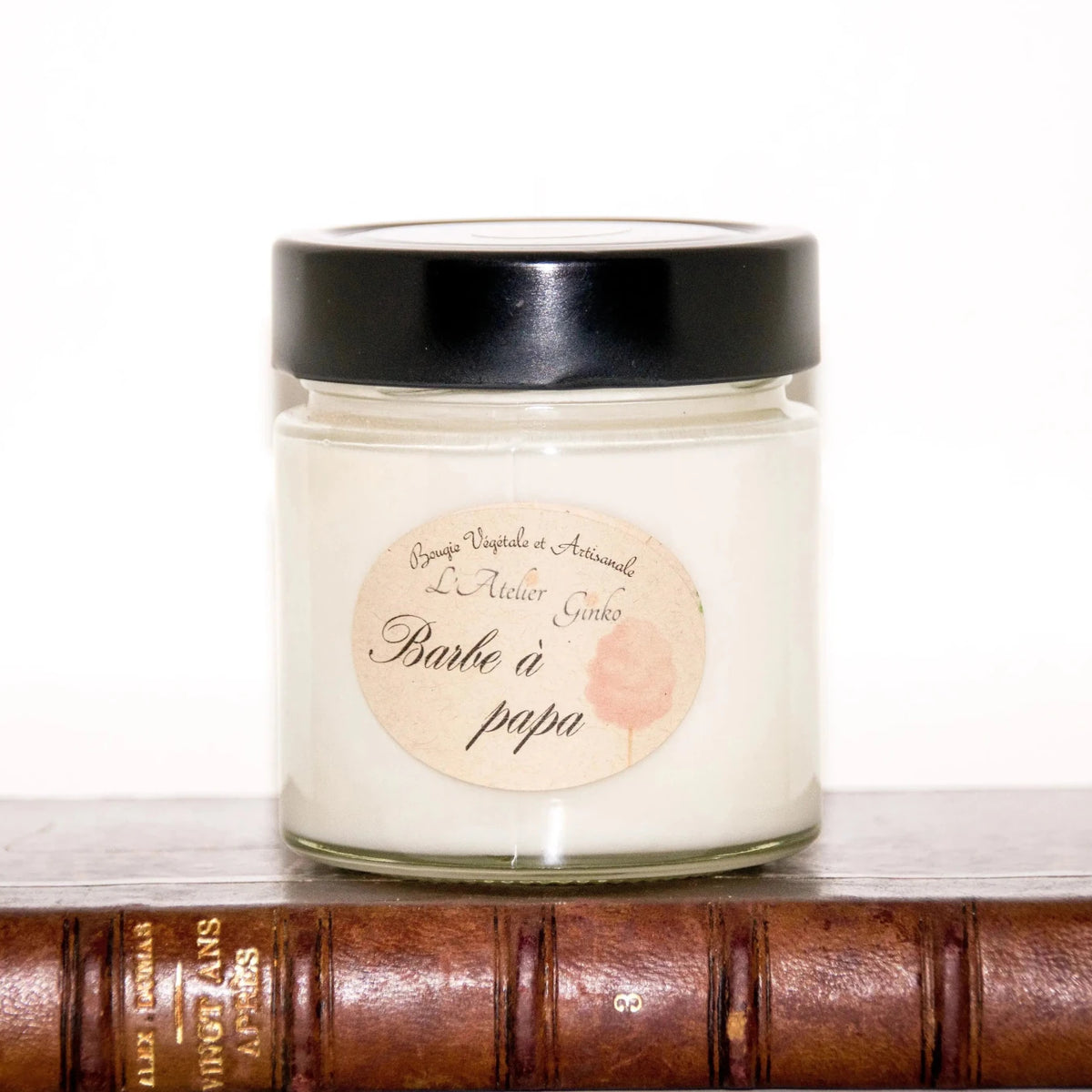 Bougie parfumée Barbe à Papa cire de soja artisanale - L'Atelier Ginko