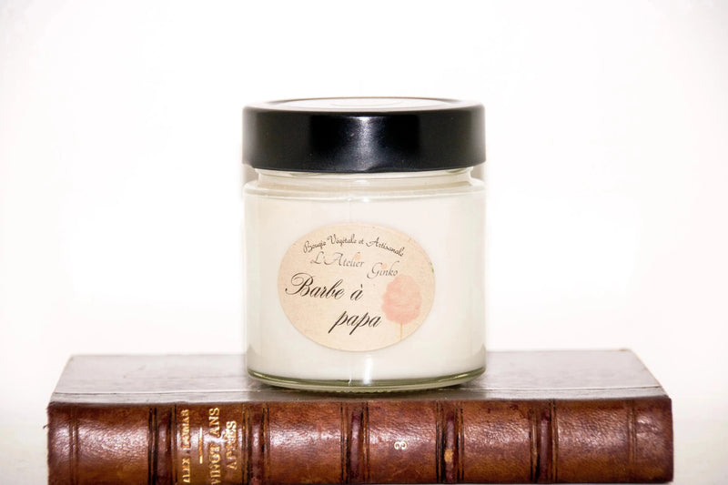 Bougie parfumée Barbe à Papa cire de soja artisanale - L'Atelier Ginko