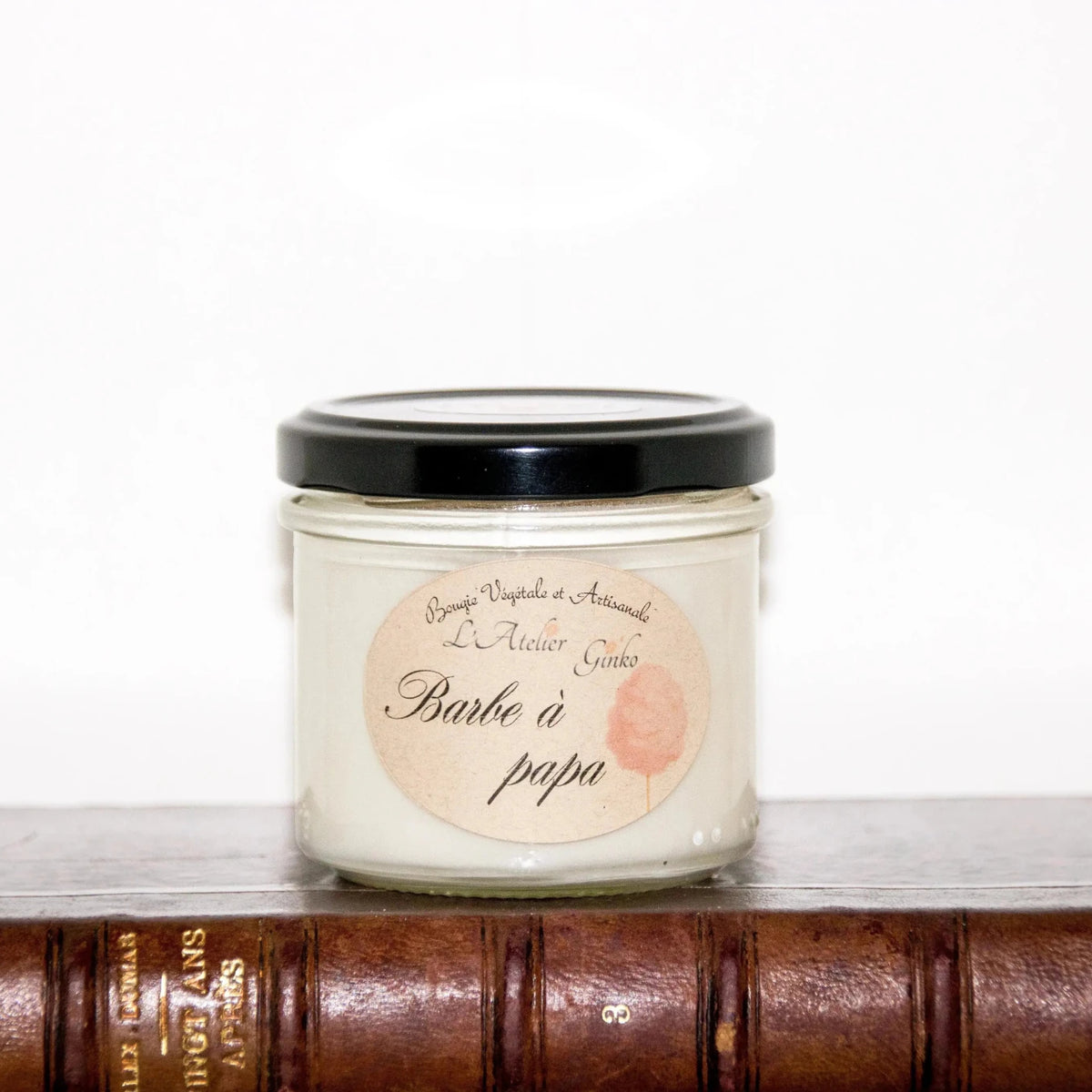 Bougie parfumée Barbe à Papa cire de soja artisanale - L'Atelier Ginko