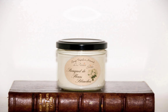 Bougie parfumée Bouquet de Fleurs blanches - L'Atelier Ginko - Boutique en Ligne
