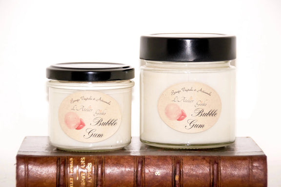 Bougie parfumée Bubblegum cire de soja artisanale - L'Atelier Ginko