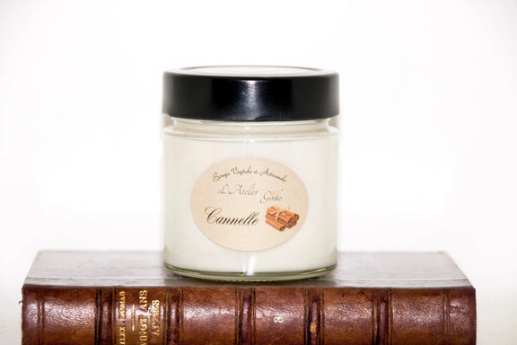 Bougie parfumée Cannelle cire de soja artisanale - L'Atelier Ginko