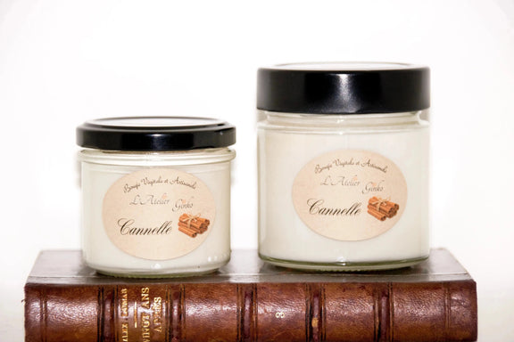 Bougie parfumée Cannelle cire de soja artisanale - L'Atelier Ginko