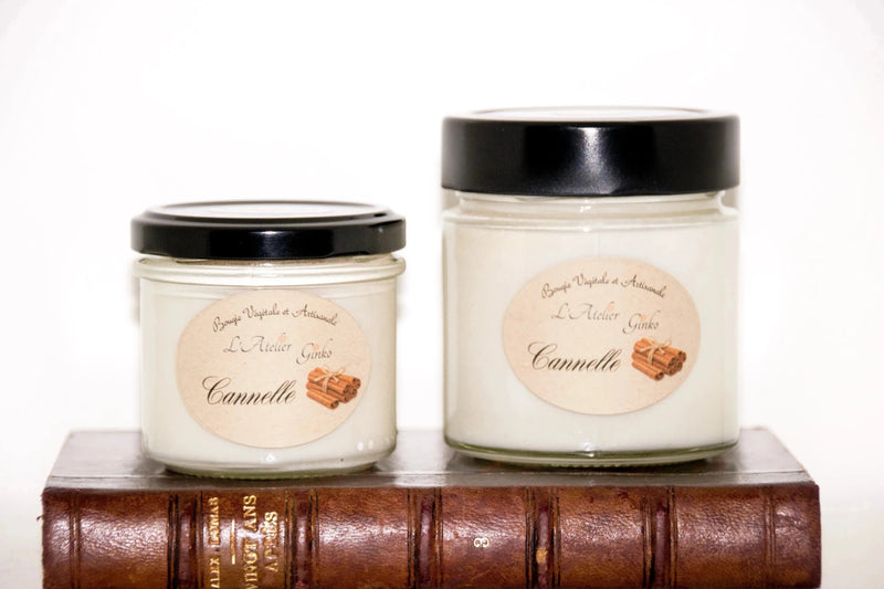 Bougie parfumée Cannelle cire de soja artisanale - L'Atelier Ginko