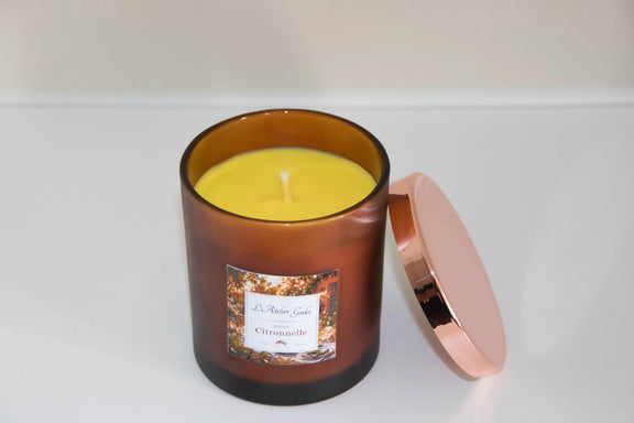 Bougie parfumée Citronnelle Extérieur – Anti-moustique - L'Atelier Ginko - Boutique en Ligne