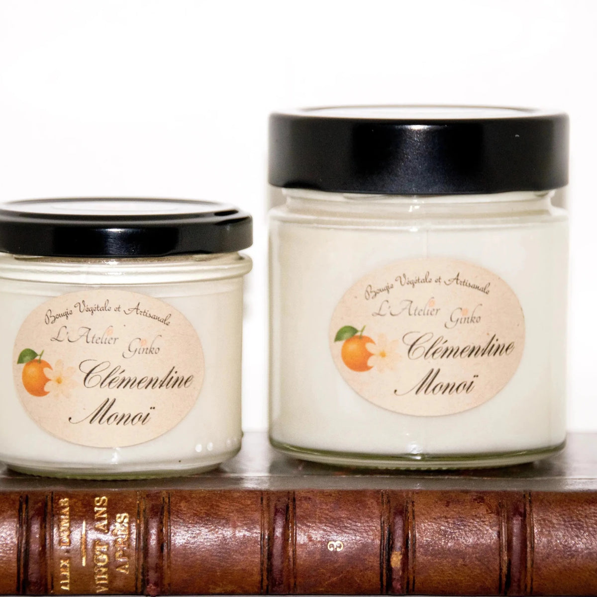 Bougie parfumée Clémentine Monoï - L'Atelier Ginko - Boutique en Ligne
