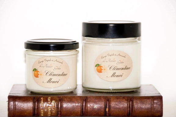 Bougie parfumée Clémentine Monoï - L'Atelier Ginko - Boutique en Ligne