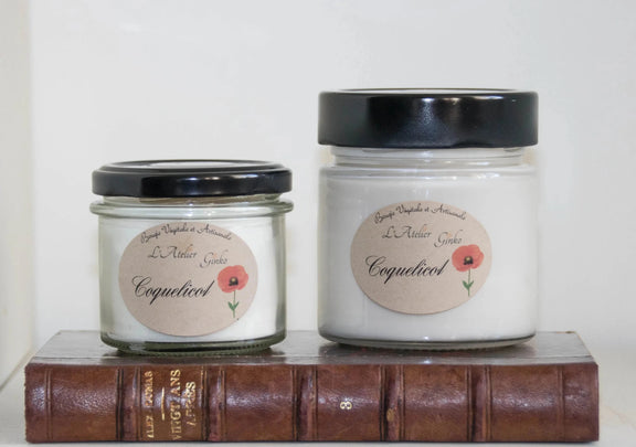 Bougie parfumée Coquelicot - L'Atelier Ginko - Boutique en Ligne
