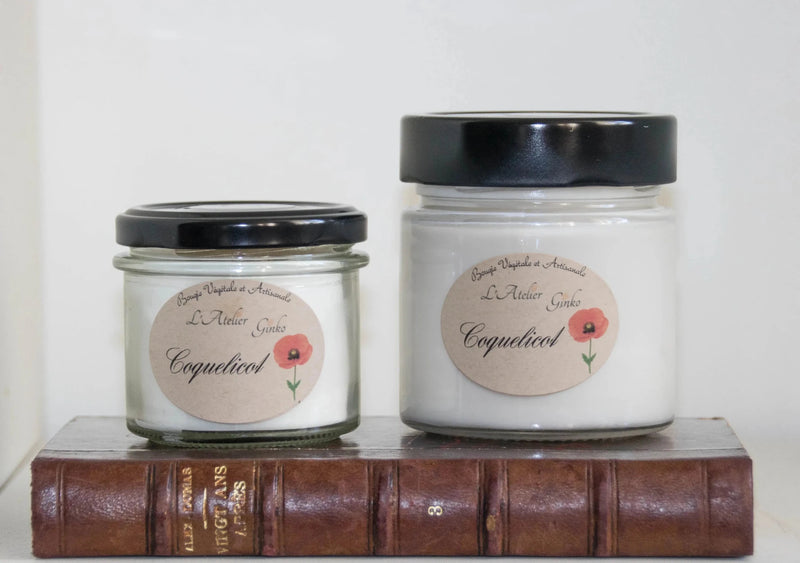Bougie parfumée Coquelicot - L'Atelier Ginko - Boutique en Ligne