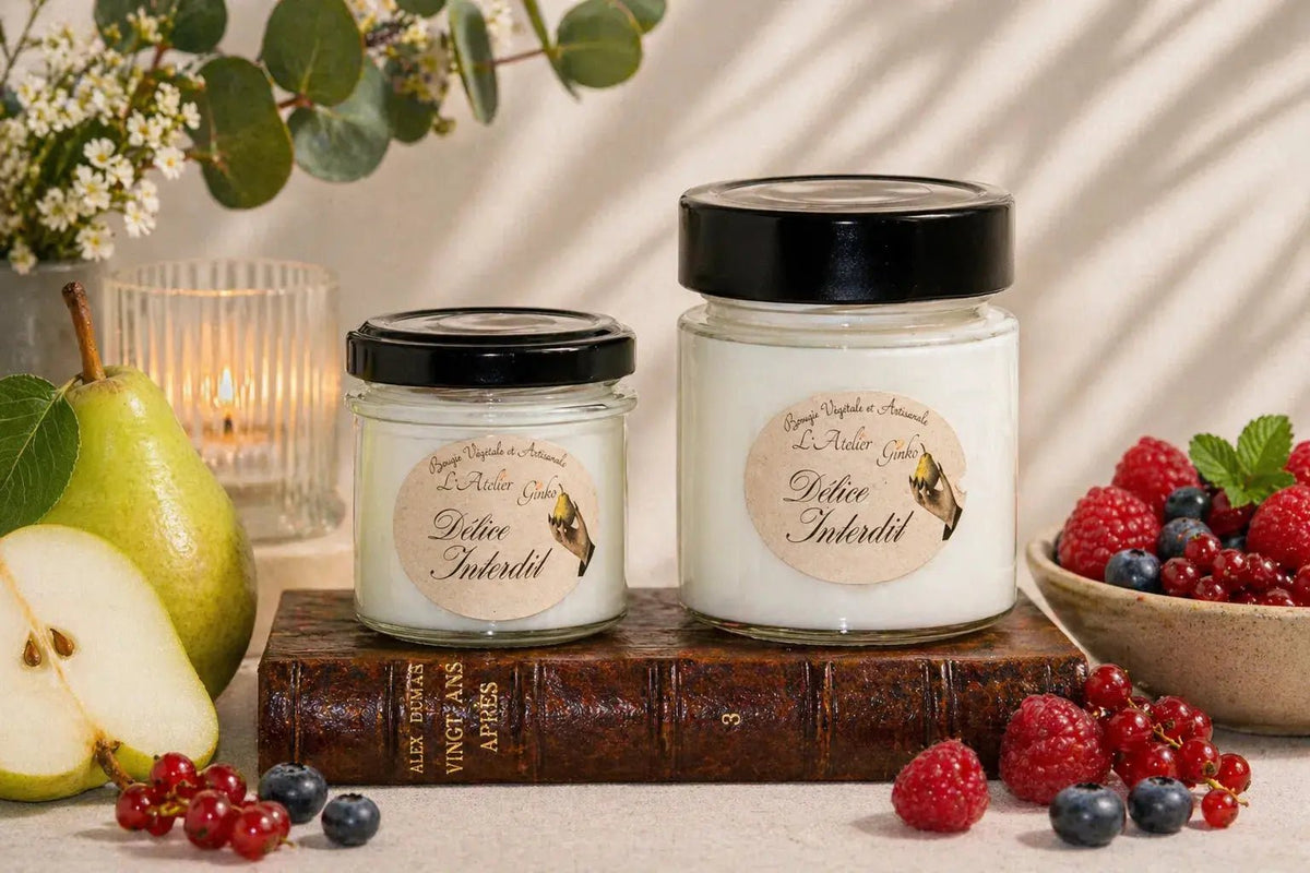 Bougie parfumée Délice Interdit - L'Atelier Ginko - Boutique en Ligne