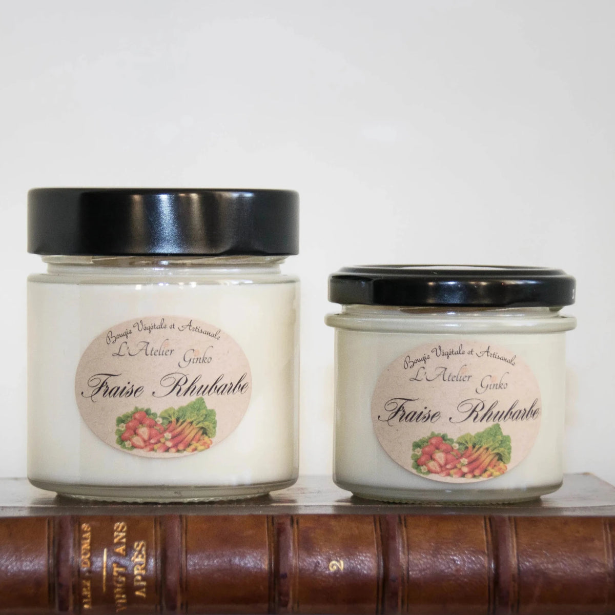 Bougie parfumée Fraise Rhubarbe - L'Atelier Ginko - Boutique en Ligne