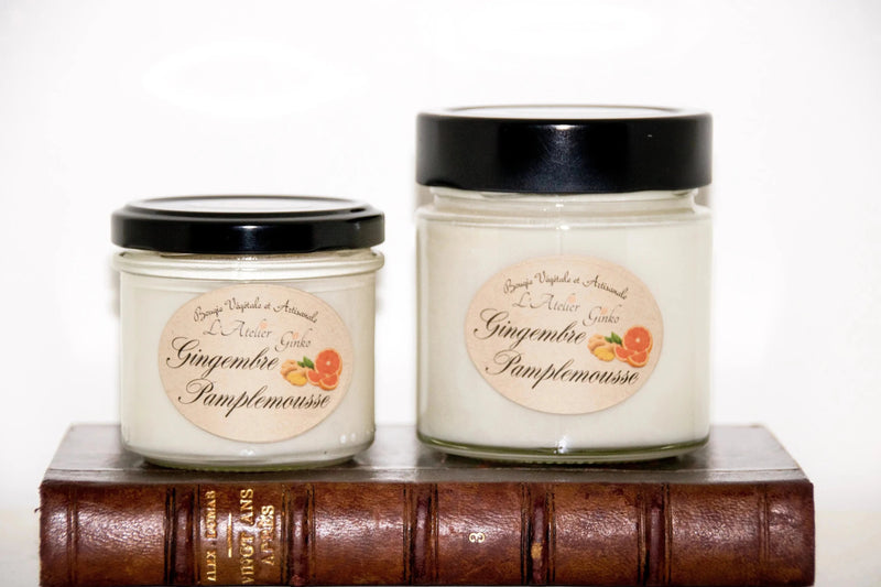 Bougie parfumée Gingembre pamplemousse - L'Atelier Ginko - Boutique en Ligne