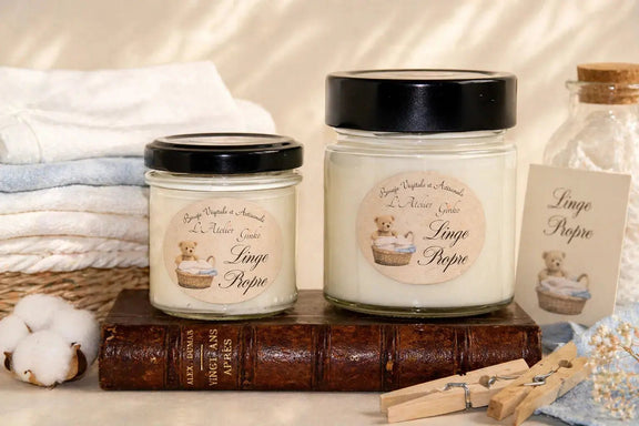 Bougie parfumée Linge Propre - L'Atelier Ginko - Boutique en Ligne