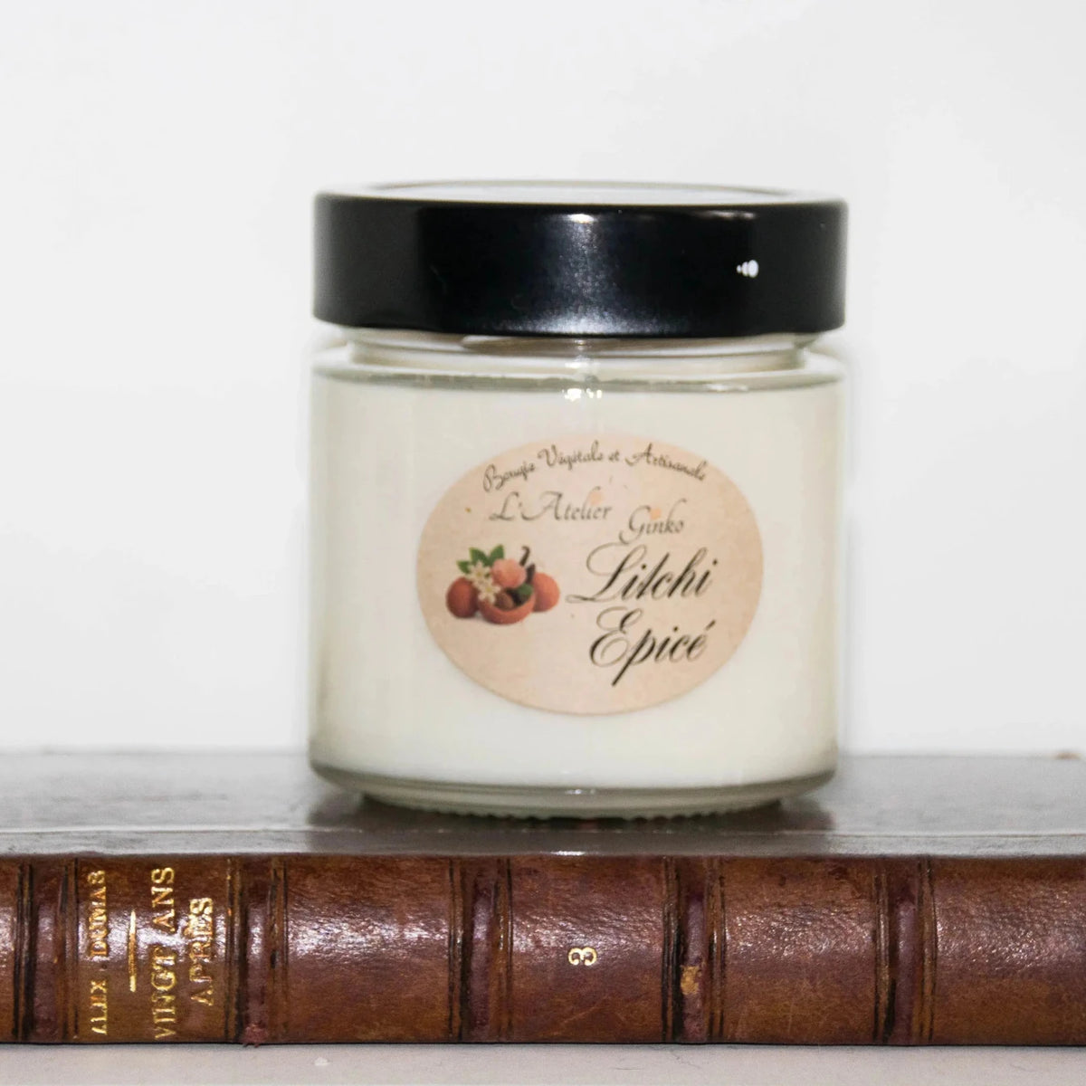 Bougie parfumée Litchi épicé cire de soja artisanale - L'Atelier Ginko