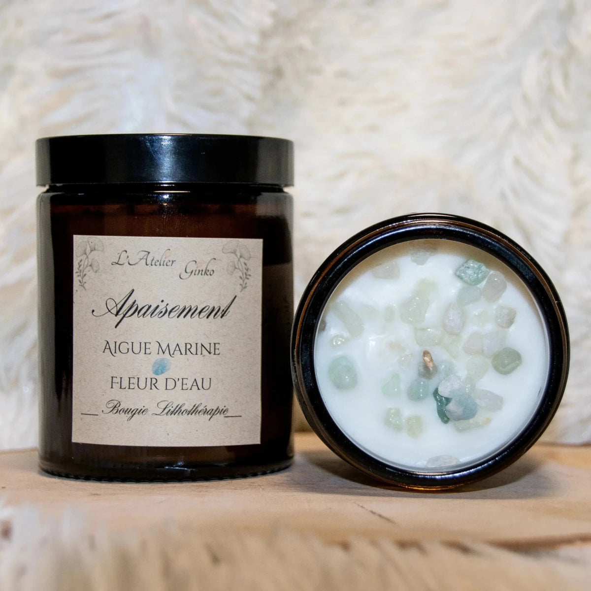 Bougie parfumée Lithothérapie Apaisement - L'Atelier Ginko - Boutique en Ligne