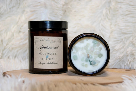 Bougie parfumée Lithothérapie Apaisement - L'Atelier Ginko - Boutique en Ligne