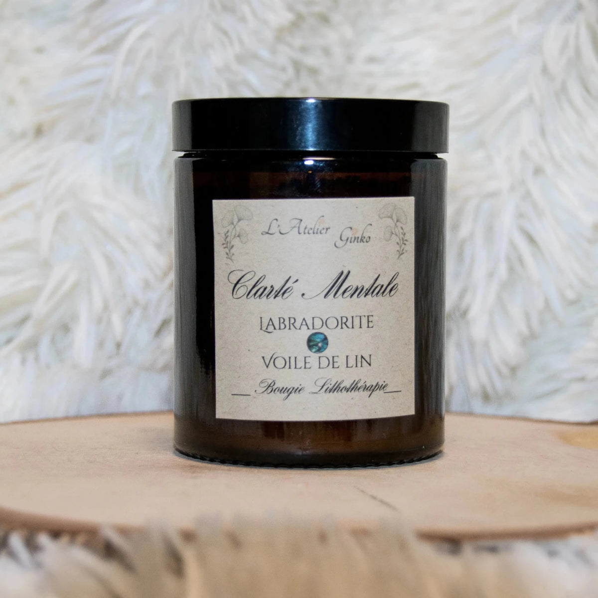 Bougie parfumée Lithothérapie Clarté Mentale - L'Atelier Ginko - Boutique en Ligne