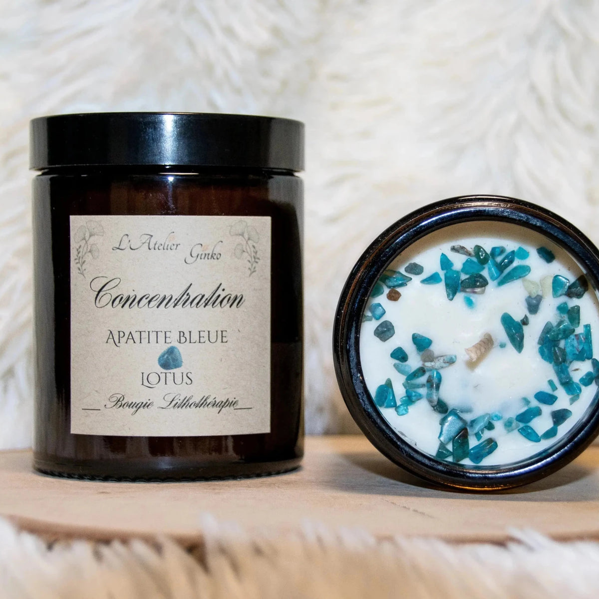 Bougie parfumée Lithothérapie Concentration - L'Atelier Ginko - Boutique en Ligne