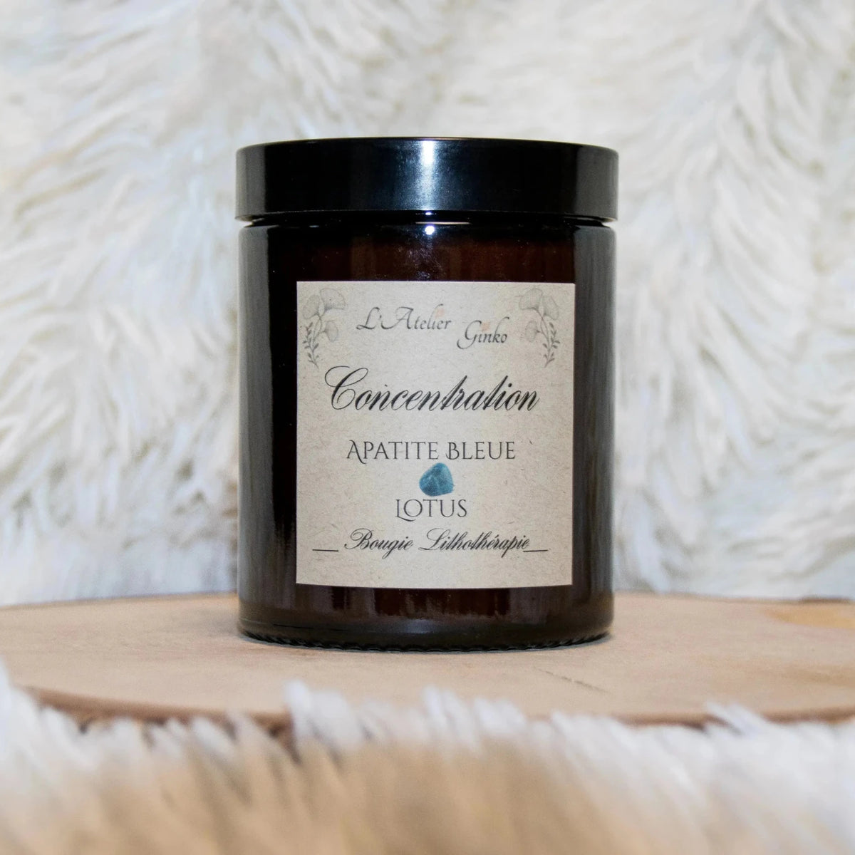 Bougie parfumée Lithothérapie Concentration - L'Atelier Ginko - Boutique en Ligne