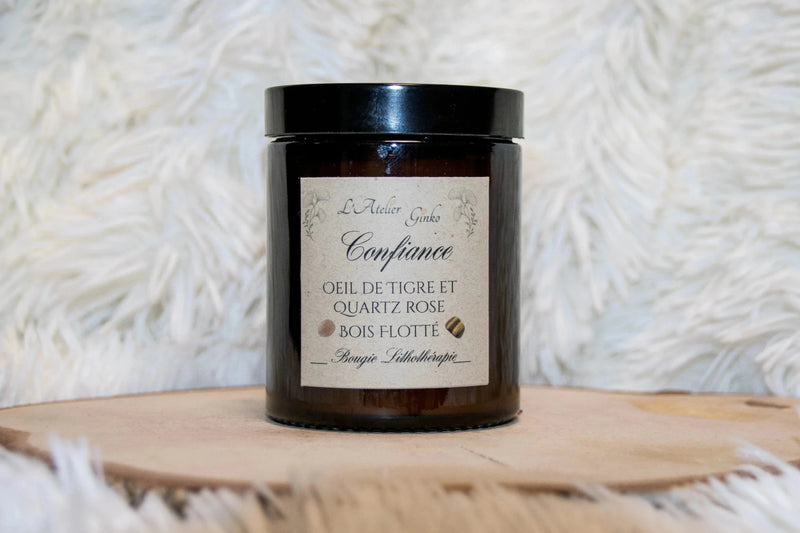 Bougie parfumée Lithothérapie Confiance - L'Atelier Ginko - Boutique en Ligne