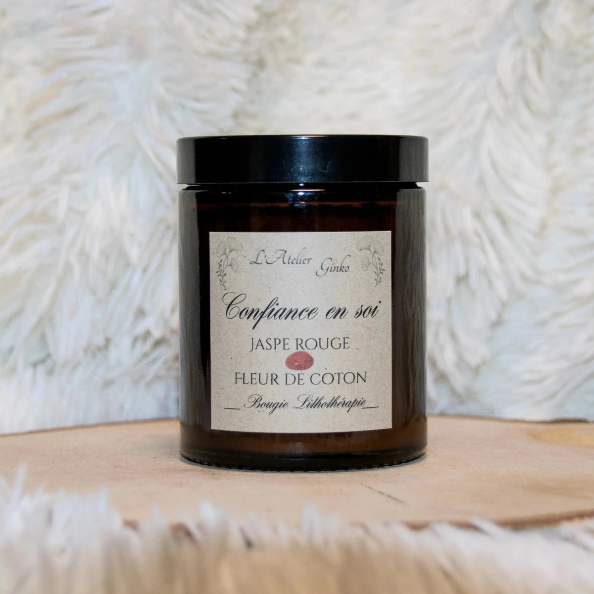 Bougie parfumée Lithothérapie Confiance en soi - L'Atelier Ginko - Boutique en Ligne