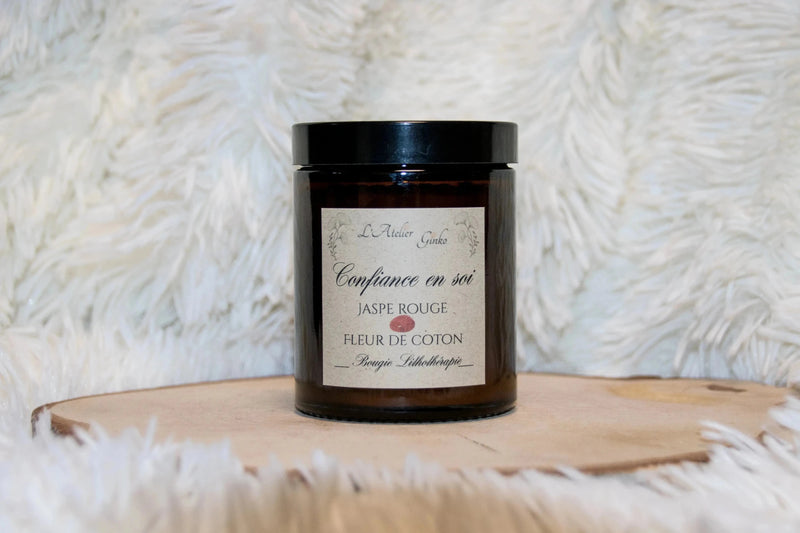 Bougie parfumée Lithothérapie Confiance en soi - L'Atelier Ginko - Boutique en Ligne