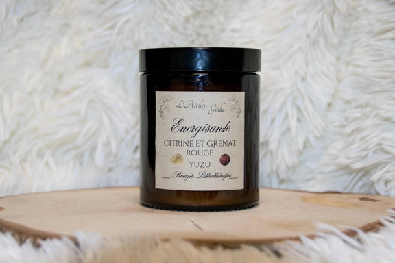 Bougie parfumée Lithothérapie Energisante - L'Atelier Ginko - Boutique en Ligne
