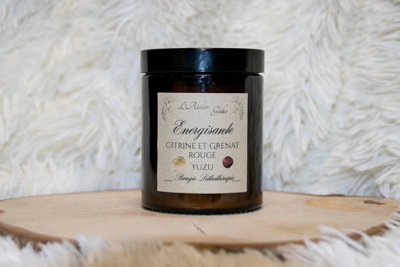 Bougie parfumée Lithothérapie Energisante - L'Atelier Ginko - Boutique en Ligne