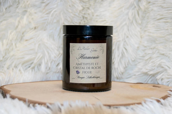 Bougie parfumée Lithothérapie Harmonie - L'Atelier Ginko - Boutique en Ligne