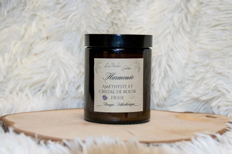 Bougie parfumée Lithothérapie Harmonie - L'Atelier Ginko - Boutique en Ligne