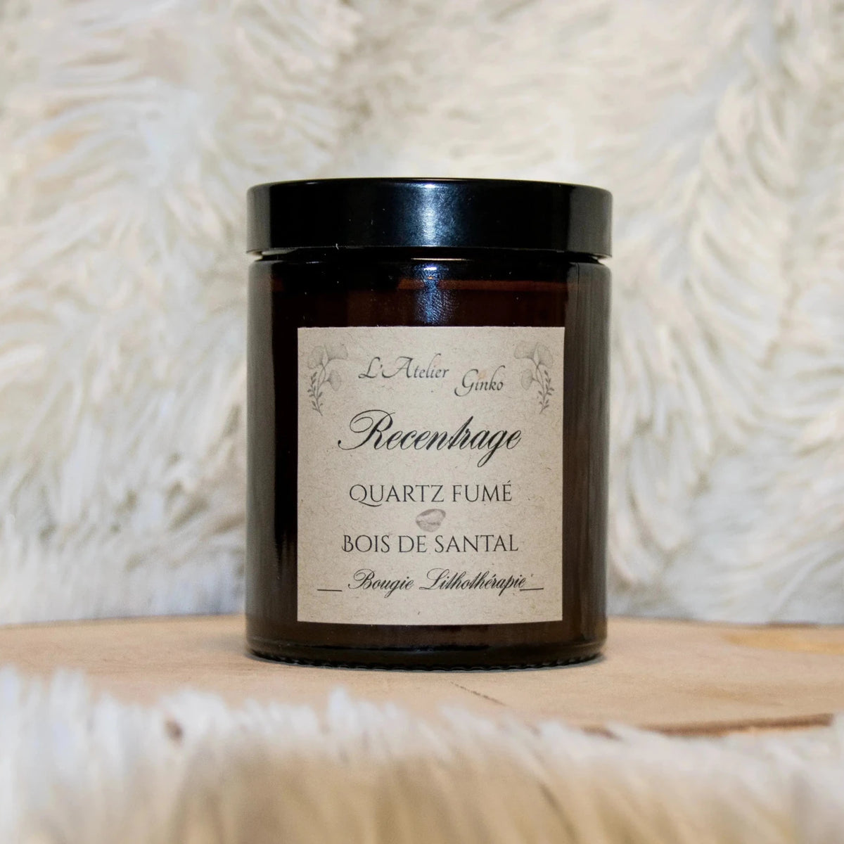 Bougie parfumée Lithothérapie Recentrage - L'Atelier Ginko - Boutique en Ligne