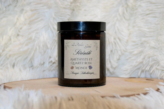 Bougie parfumée Lithothérapie Sérénité - L'Atelier Ginko - Boutique en Ligne