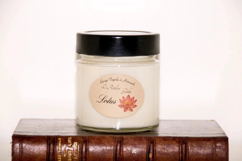 Bougie parfumée Lotus cire de soja artisanale - L'Atelier Ginko