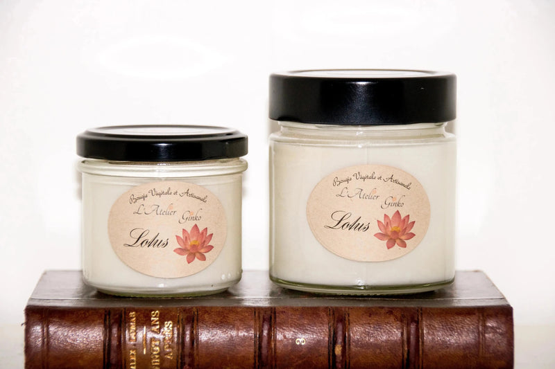 Bougie parfumée Lotus cire de soja artisanale - L'Atelier Ginko