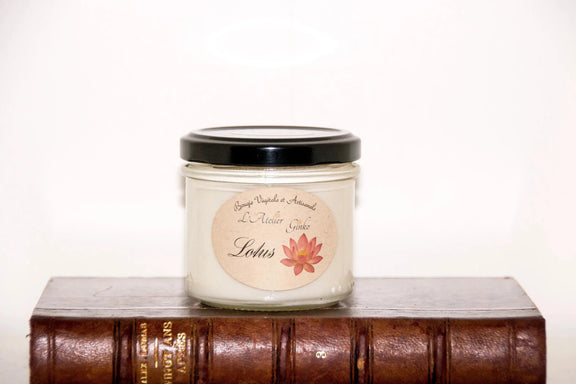 Bougie parfumée Lotus cire de soja artisanale - L'Atelier Ginko