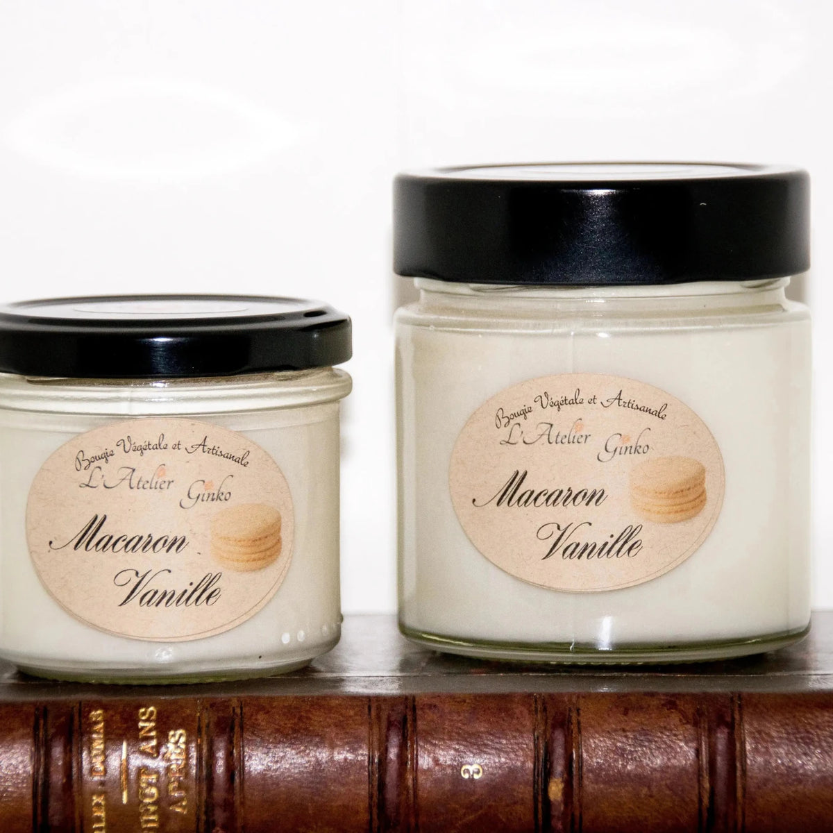 Bougie parfumée Macaron Vanille - L'Atelier Ginko - Boutique en Ligne